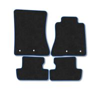 Ford Mustang (2015-2023) Car Mats Accessories Tailored Fit Carpet Floor Mats non Slip Blue Trim Full Coverage Compatible Accessory Front Rear Set Anti Slip Granulated Backing Hand-Finished