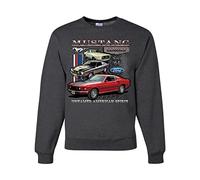 Ford Mustang 64 Classics Untamed American Spirit Cars and Trucks Unisex Crewneck Graphic Sweatshirt - Black - XL