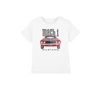 Ford Mustang 69 Mach 1 Kids T-Shirt, White | Size: 3-4 Years Ford White 3-4 Years