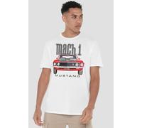 Ford Mustang 69 Mach 1 T-Shirt, White | Size: 5XL Ford White 5XL
