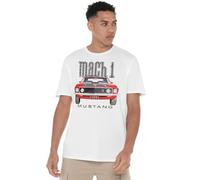 Ford Mustang 69 Mach 1 Unisex T Shirt, White, Large