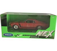 Ford Mustang Boss 302, 1970, red 1:24 scale classic USA car model from Welly