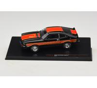 IXO 1/43 FORD MUSTANG II COBRA BLACK/RED DECORATION 1977 CLC599