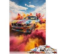 Ford Mustang Color Pop Puzzle Customizable Pictures 100% Recycled Cardboard Jigsaw Puzzle for Kids And Adults Age 12 Years Up Unique Gift 1000pcs (26x38cm)