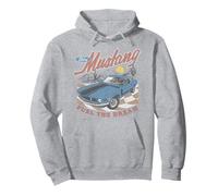 Ford - Mustang Fuel The Dream Blue Car In Desert Landscape Pullover Hoodie