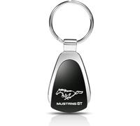 Ford Mustang GT Laser Etched Black Teardrop Keychain by Au-tomotive Gold