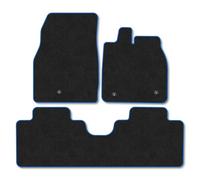Ford Mustang Mach-E (2021+) Carpet Car Mats | Blue Edge Trim Tailored Fit Floor Mats Full Coverage Protection Accessories Easy Clean Anti Slip Made in the UK