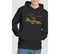 Ford Mustang Pony Script Hoodie, Black | Size: XL Ford Black XL