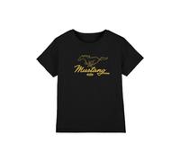 Ford Mustang Pony Script Kids T-Shirt, Black | Size: 5-6 Years Ford Black 5-6 Years