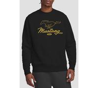 Ford Mustang Pony Script Sweatshirt, Black | Size: Small Ford Black S