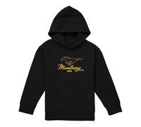 Ford Mustang Pony Script Youth Kids Boy Girls Pull-Over Hoodie, Black, 12-13