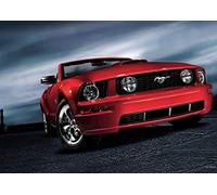 Ford Mustang Red v1 Poster Framed or Unframed Glossy Poster (A1-594 × 841 mm Unframed) (A3 297 × 420 mm Unframed)