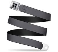 Ford Mustang Seatbelt Belt - Charcoal Webbing, Grey, 1.5" Wide - Fits Pant Size 32-52