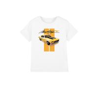 Ford Mustang Stang Stripes Kids T-Shirt, White | Size: 5-6 Years Ford White 5-6 Years