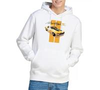 Ford Mustang Stang Stripes Unisex Hoodie, White, Small