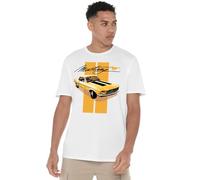 Ford Mustang Stang Stripes Unisex T Shirt, White, XX-Large