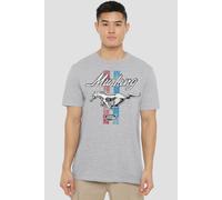 Ford Mustang Stripes T-Shirt, Athletic Heather in Light Grey | Size: 4XL Ford Light Grey 4XL