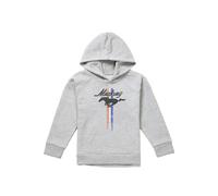 Ford Mustang Stripes Youth Pull-Over Hoodie, Athletic Heather in Light Grey | Size: 5-6 Years Ford Light Grey 5-6 Years