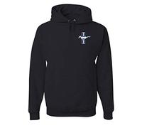 Ford Mustang The Legend Lives Sweatshirt Classic Muscle Cars Hoodie, Black, L
