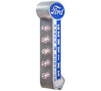 Ford Parts Service Garage - Reproduction Vintage Advertising Sign - Battery Powered LED Lights, Double Sided Metal Wall Mounted - 25 x 9 x 4 inches