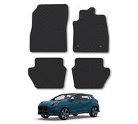 Ford Puma (2019+) Rubber Car Mats Accessories Tailored Fit Compatible Accessory Waterproof Protection Non-Slip Floor Mats Full Coverage Durable Front Rear Set Coverage with Clips