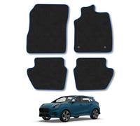 Ford Puma (2020+) [Hybrid] Car Mats Accessories Tailored Fit Carpet Floor Mats Non Slip Blue Trim Full Coverage Compatible Accessory Granulated Backing Front Rear Set Anti Slip Hand-Finished Clips