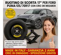 Ford Puma Spare Wheel Kit 17” Jack Key DOT2025 125/70 R17