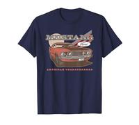 Ford - Red Mustang American Thoroughbred T-Shirt, Men, Navy Blue, Large