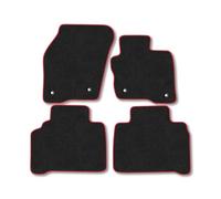 Ford S-MAX (2021+) Car Mats Accessories Tailored Fit Carpet Floor Mats non Slip Red Trim Full Coverage Compatible Accessory Front Rear Set Anti Slip Granulated Backing Hand-Finished