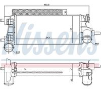 NISSENS Charge Air Intercooler 96490 for FORD FOCUS (2011) 1.0 ECOBOOST etc