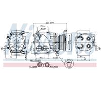 Air conditioning compressor R 134a PAG 56 89228 NISSENS for FORD MONDEO III