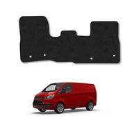Ford Transit Custom (2013-2023) [Manual] Compatible Car Mats Accessories Carpet Tailored Fit Black Trim Full Coverage Accessory Van Mats Water-Resistant Anti Slip Full Coverage Hand-Finished with Clip