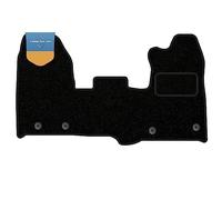 Ford Transit Custom 2015-2023 Tailored Van Floor Mats - Black Carpet with Orange Stitch Edge, Anti-Slip, UK-Made - Prestige Mats