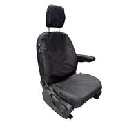 Ford Transit Driver Seat Cover (2014+) & Ford Transit Custom (2013-2023) - Tailored Waterproof Heavy Duty Van Seat Protector - Hardwearing Black