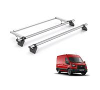 Ford Transit Roof Rack Fits 2014+ L2/3 Wheelbase 2X Bars + Roller Rhino Kammbar