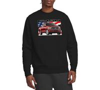 Ford Trucks F 150 Flag Unisex Sweatshirt, Black, X-Large