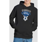 Ford V8 Genuine Parts Unisex Hoodie, Black, XX-Large