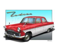 Ford Zodiac Mk 2 Classic Car Print of YOUR Car with your Number Plate - Zephyr Consul