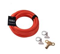 Fordle’s 5m Drain Down Hose Kit for Radiator/Heating System Repair Maintenance Servicing - Flexible TPU Rubber with 12mm Bore - Includes Radiator Bleed Key & 2 Connector Clips & 2 Storage Straps