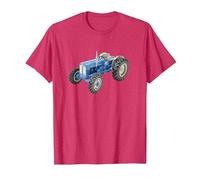 Fordson Super Major 1960's Roadless Vintage Tractor Print T-Shirt, Men, Red Heather, Large