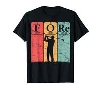 Fore Golf Periodic Table Elements Science Nerd Golfer T-Shirt
