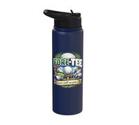 Fore-Tee and Still on Par Casual Golfer 40th Birthday Golf Stainless Steel Insulated Water Bottle