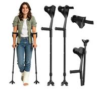 Forearm Crutches for Adults, Ergonomic Folding Crutches, Non-Slip Crutches for Walking, Leg Injuries, Surgical Recovery, Suitable for 1.2 Persons with Disabilities