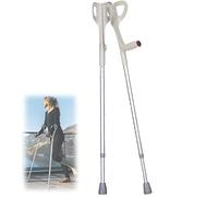 Forearm Crutches for Adults Pair, Healthcare Height Adjustable Crutches with Comfy Grip, Elbow Crutch Lightweight, Suitable for Heights 4'7"-6'2"