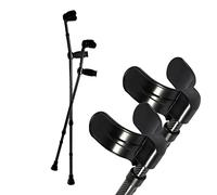 Forearm Folding Carbon Fiber Crutches, Adult Portable Walking Cane, Black Adjustable Spshock-Absorcrutches, for Injured or Postoperative Walking Mobility Aid Keep It in