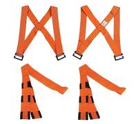 Forearm Forklift Shoulder Harness - Orig. Model - Lift and Move Furniture, appliances, Supports up to 800 lb. Moving Harness Set, 2 Harnesses and 2 Center Straps that are ea 9’4” Long, 1 Pack, Orange