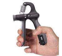 Forearm Strengthener - 11-130 Lbs Adjustable Finger Strength Trainer,Digital Hand Strength Exerciser for Rehabilitation Climbing Tennis Boxing Patients Seniors Women Men Adults Gym Home Travel