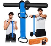Forearm Strengthener and Wrist Roller, 43.3 inch Or 51.2 inch Ultra Strong Nylon Webbing, Forearm Exerciser with Quick Locking Mechanism, Ideal for Hand, Wrist and Forearm Strength Training (Blue)