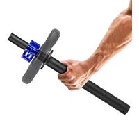Forearm Strengthener & Forearm Exerciser, Wrist Exerciser Bar with a Barbell Clamps, Wrist Curl and Rotation Strength Trainer, Ideal for Grip Strength, Forearm Muscle Building (for 1" Plates)