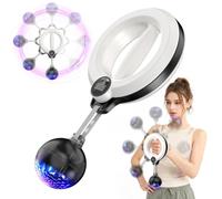 Forearm Trainer Infinity Hoop for Arms and Shoulder 360° Rotating Arm Chest Exerciser with Weighted Ball, Counter & RGB Lights Exercise Equipment for Women Men home use